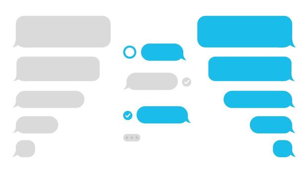 Set of Messages, dialouge,Chat UI Components for Modern Messaging Apps vector