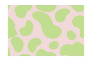 Green organic shapes on a pink creating a repeating pattern design abstract vector