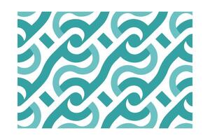 Teal light blue abstract Pattern interwoven curved lines diamond shapes on vector