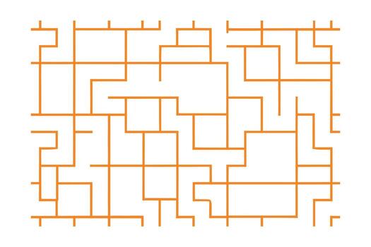 Orange geometric Pattern on abstract lines shapes design vector