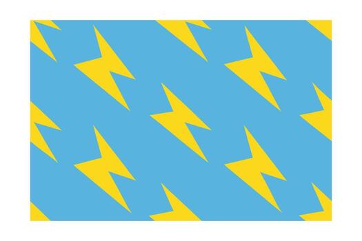 Yellow lightning bolt Pattern on a light blue with a repeating diagonal arrangement vector