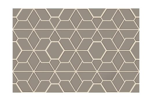 Geometric Pattern Hexagons Diamonds in Taupe Cream Colors on shape vector
