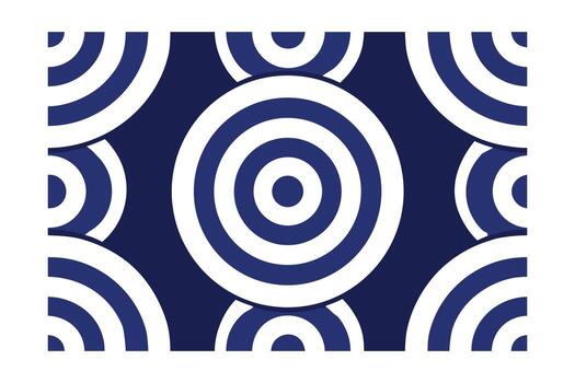 azul concéntrico circulo modelo en oscuro azul geométrico diseño círculos resumen vector