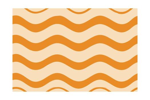 Orange Beige Wavy Pattern Repeating Across a Square waves vector
