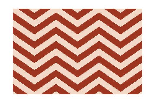 Red Beige Chevron Pattern Repeating Across a Square Graphic Design zigzag stripes vector