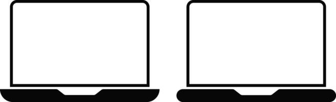 laptop icon set. Digital device signs. Responsive web design icon symbols. vector