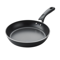 Non-stick frying pan with ergonomic handle for culinary creations on transparent png