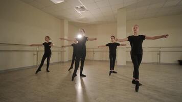 Ballet students practicing choreography video