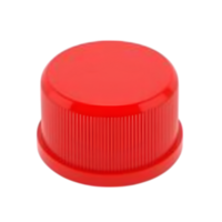 Vibrant Red Plastic Bottle Cap Isolated on Transparent Background - Macro Shot png