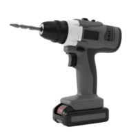 Cordless drill on a transparent background for easy editing and use png