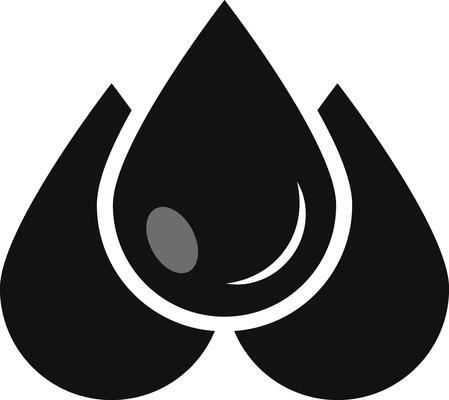 Black Water drop icons set. droplet shapes collection. . water conservation themes. Rain drip liquid logo. Droplet sign. Tear and oil symbols.