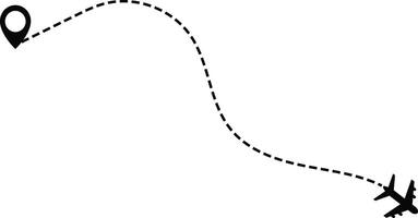 air plane route dash line route with location. dotted flight path. downloadable graphics for travel and navigation design. Plane routes dotted paths aircraft travel route. vector