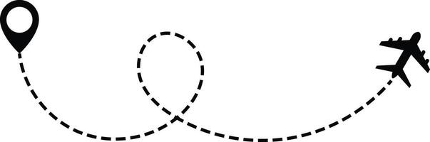 air plane route dash line route with location. dotted flight path. downloadable graphics for travel and navigation design. Plane routes dotted paths aircraft travel route vector