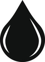 black water drop icon. various applications and visual communication. nature and weather icons. water droplet symbol representing purity. vector