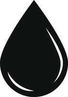 Black water drop icon for design and decoration. droplet symbol representing purity. featuring a decorative ornaments. oil drop or liquid drop icon vector