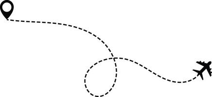 air plane route dash line route with location. dotted flight path. downloadable graphics for travel and navigation design. Plane routes dotted paths aircraft travel route, vector