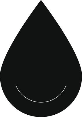 Black water drop icon for design and decoration. droplet shapes collection. water conservation and purity. featuring decorative ornament