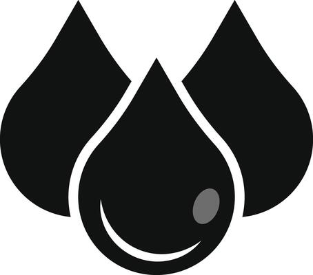 Black Water drop icons set. droplet shapes collection. Rain drip liquid logo. Droplet sign. Tear and oil symbols. water conservation themes