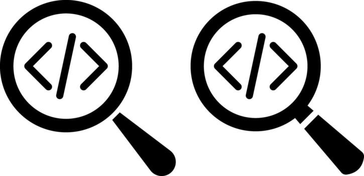 search engine optimization seo icon. Magnifying glass gear search engine. optimization seo settings configuration icons. gear icons vector