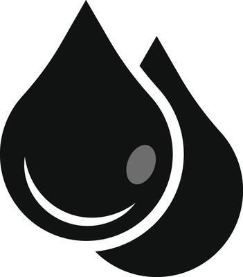 Black water drop icon for design and decoration. featuring a decorative ornament. droplet shapes collection. water conservation and purity