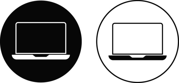 laptop icon set. Digital device signs. Responsive web design icon symbols vector
