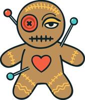 Voodoo doll. isolated illustration vector