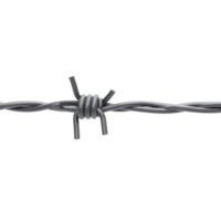 Barbed wire with transparent background, a symbol of protection and danger png