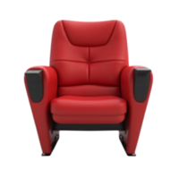 Isolated Red Theater Seat, Comfortable Auditorium Seating on Transparent Background png