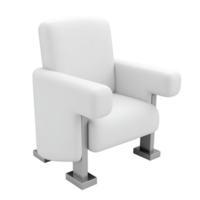 Elegant White Armchair Isolated on Transparent Background, Studio Shot png