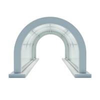 Modern Architectural Structure Featuring Arched Design on Transparent Background png