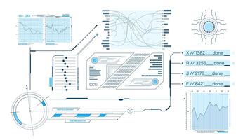 animado tela com hud e infográfico elementos para analisando em formação video