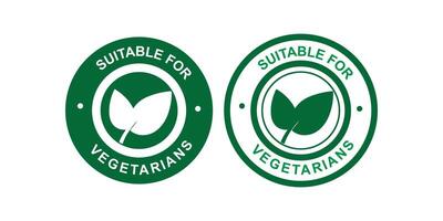 Vegetarian Approval Icons for Clean Eating and Product Labels vector