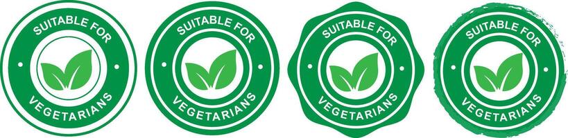 Vegetarian Certification Icons for Food and Grocery Products vector
