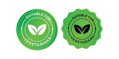 Suitable for Vegetarians Icons for Food Packaging and Labeling vector