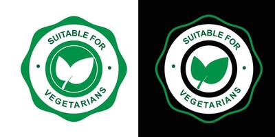 Food Labels for Vegetarian Friendly Certification and Packaging vector