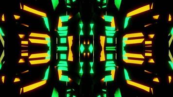 Disco abstract green and yellow lights in a dark background VJ loop video