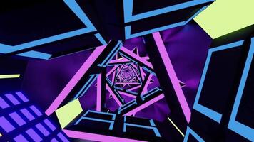 Purple triangle with a blue light in the middle VJ loop bakground video