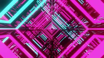 Abstract background with pink and blue lights tunnel VJ loop video