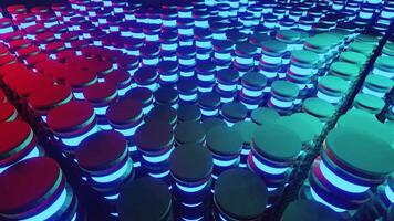 Magic blue neon valve VJ loop background video