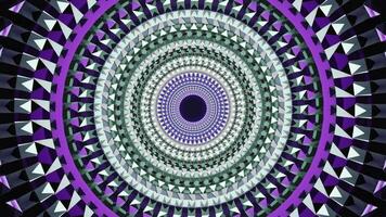 Purple and black circular design with triangles tunnel VJ loop video