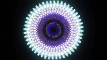 Perfect kaleidoscope blue and purple VJ loop background video