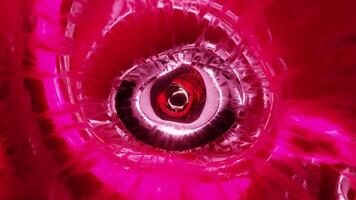 Crimson galaxy tube liquid with a circular shape VJ loop video