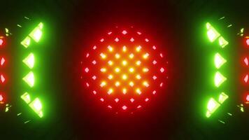 Red and green bright neon party disco ball equalizer VJ loop background video