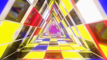 ciencia fi triángulo multicolor paredes vj lazo antecedentes video