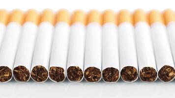 Cigarette on white Background video