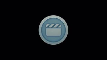 Film Clapper Icon Loop - Movie Intro Motion Graphic Animation video