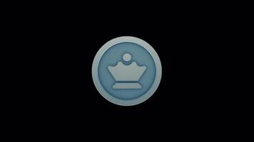Chess Strategy Symbol - Animated Queen Icon for Lower Third, Presentations, App and Game Design video