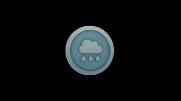 Seamless Rain Cloud Motion Graphic - Forecast Icon Animation video