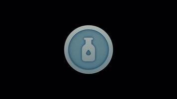 Seamless Water Drop Bottle Animation - Ideal for UI or Presentations video
