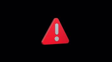 Seamless Animated Triangle Exclamation Loop - Warning Alert Motion Graphic video